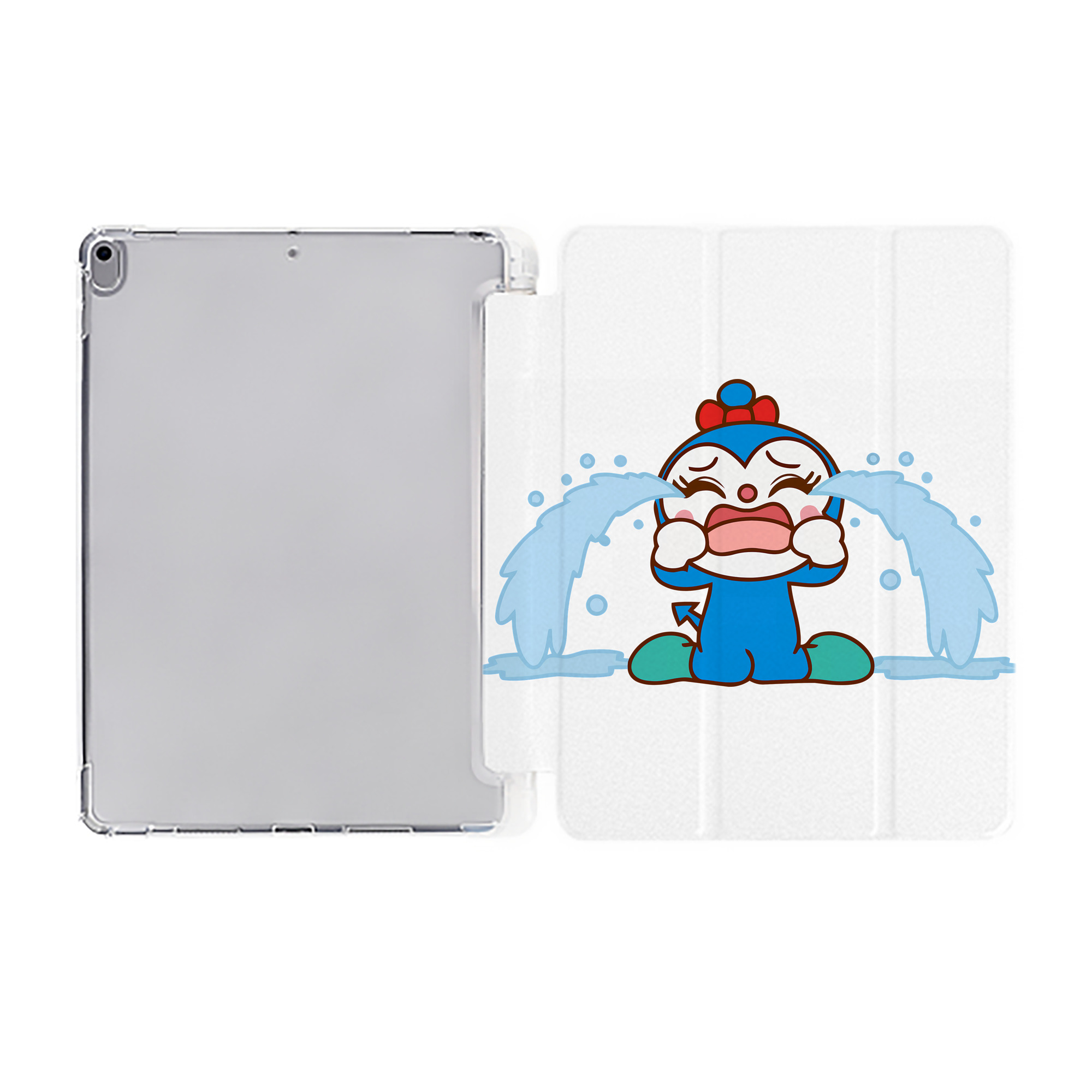 （画像用） アンパンマン Anpanman IPad ケース ペン収納付き 三つ折りスタンド PUレザー×シリコン 対応機種9.5/10.5/10.9インチ